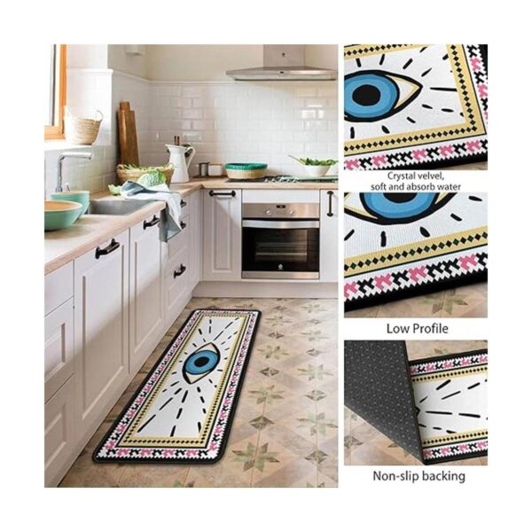 Evil Eye Juego de 2 alfombras de cocina bohemias_4