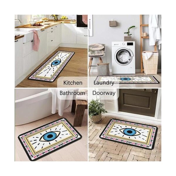 Evil Eye Juego de 2 alfombras de cocina bohemias_5