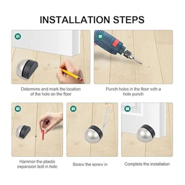 CG PLUS Tapón para puerta de suelo con almohadilla de