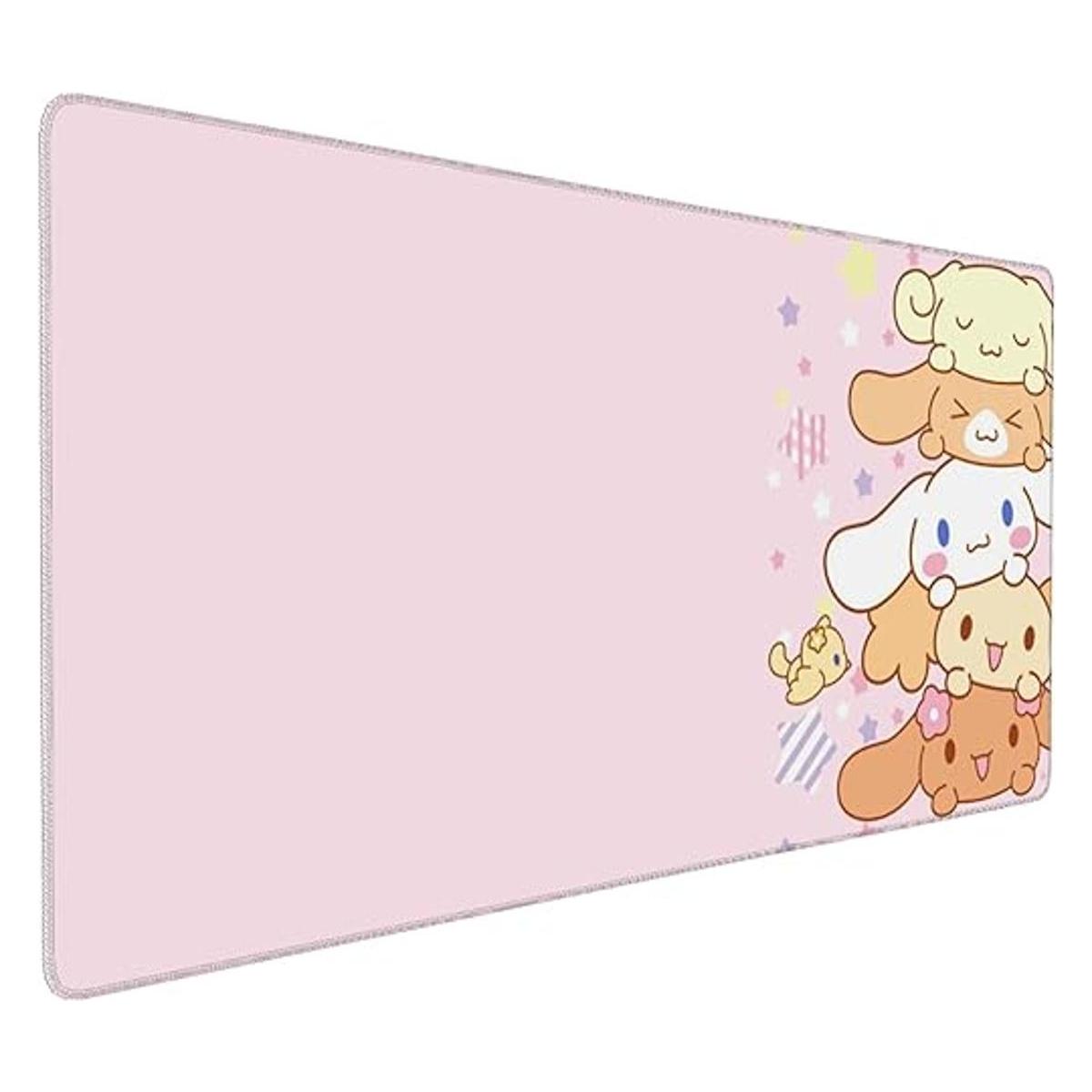 Alfombrilla de ratón para juegos Kawaii color rosa