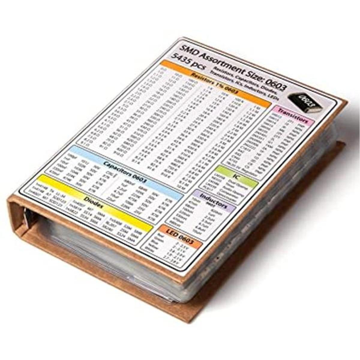 SMD 0603 Libro surtido de resistencias condensadores