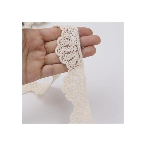 Cinta de encaje beige borde de encaje de algodón borde_3
