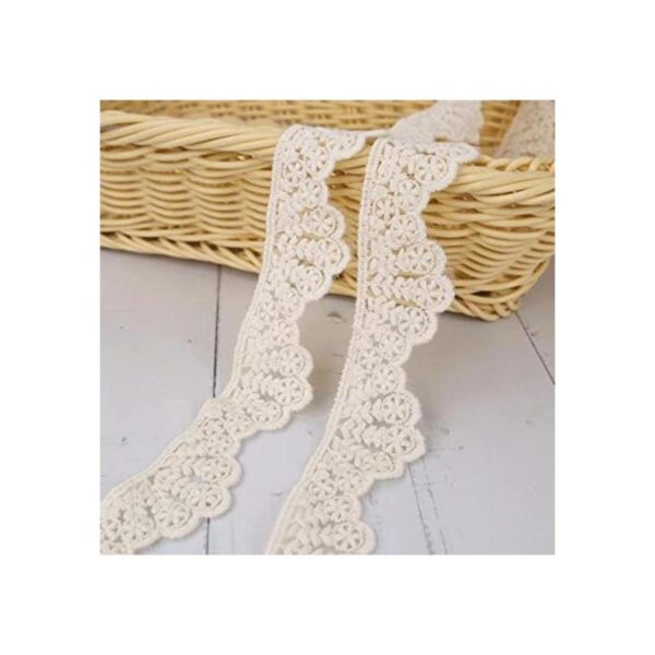 Cinta de encaje beige borde de encaje de algodón borde_1