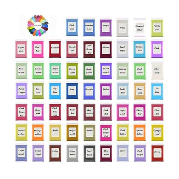 NTWJNJY Mica Powder60 Colors Pearlescent Resin Pigment_2