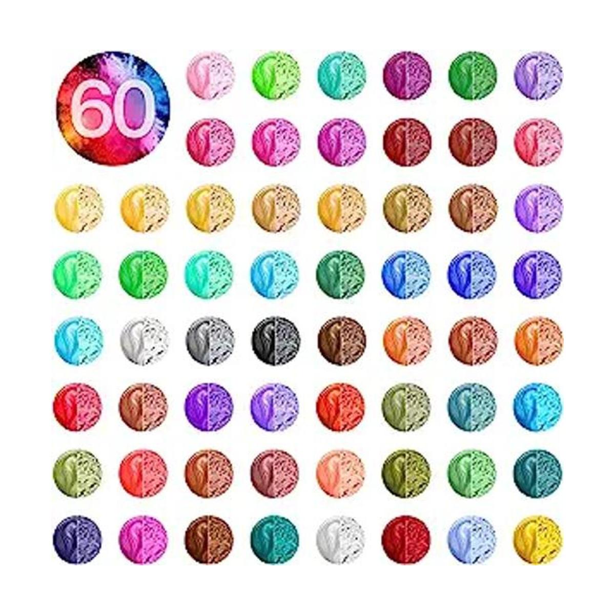 NTWJNJY Mica Powder60 Colors Pearlescent Resin Pigment