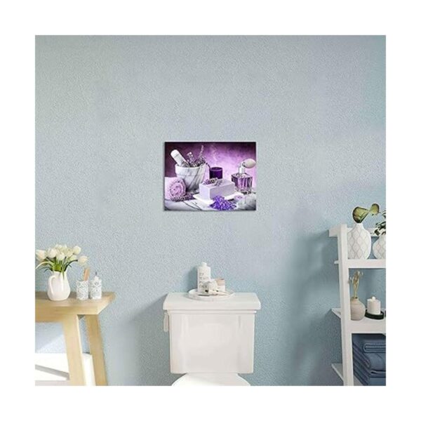Decoración de baño de lavanda arte de pared velas de_5