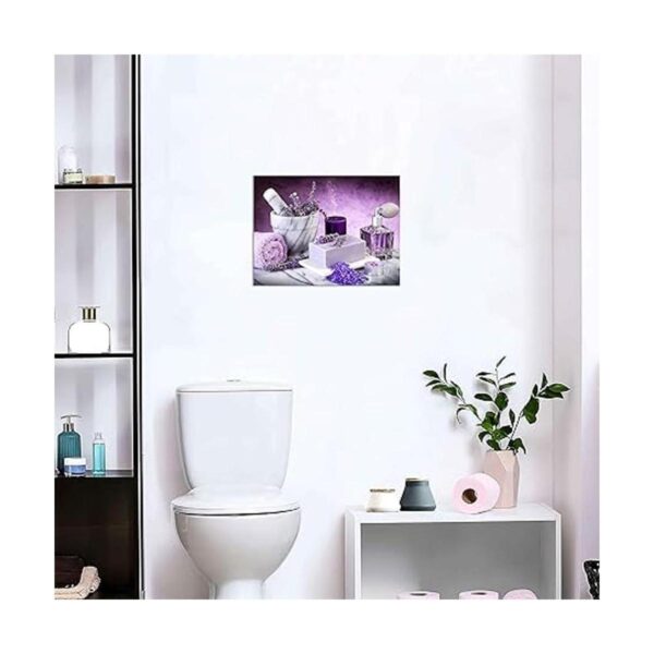 Decoración de baño de lavanda arte de pared velas de_4