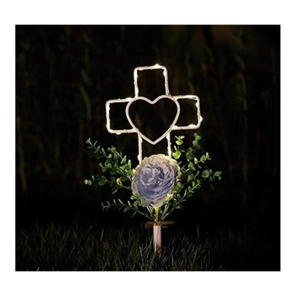 Joyathome Luces solares de estaca de jardín con cruz de 16_2