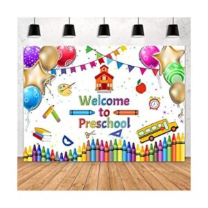 MEHOFOND Bienvenido a preescolar telón de fondo de regreso_1