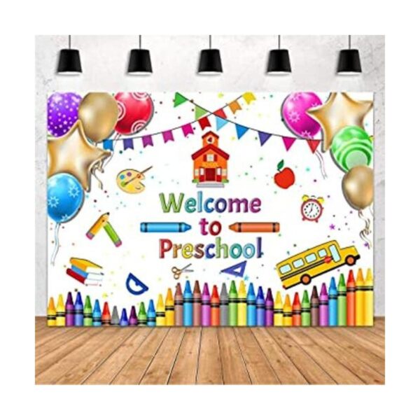 MEHOFOND Bienvenido a preescolar telón de fondo de regreso_1