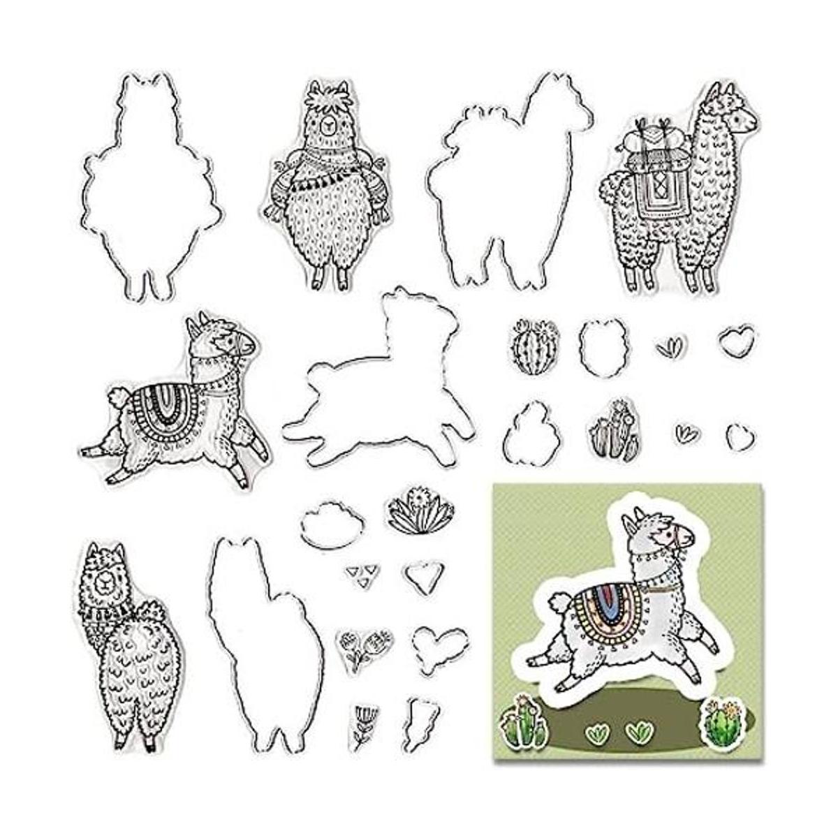 Sellos y troqueles de alpaca para hacer tarjetas sellos