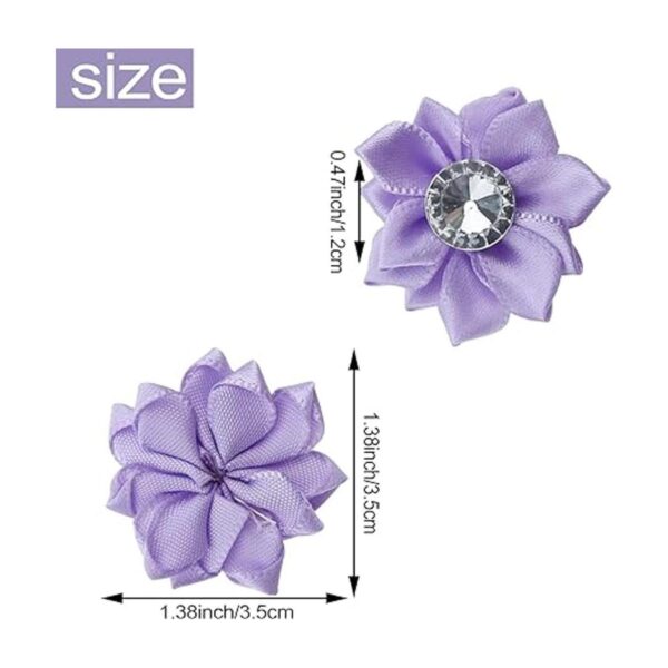 60 lazos de satén para flores flores pequeñas para