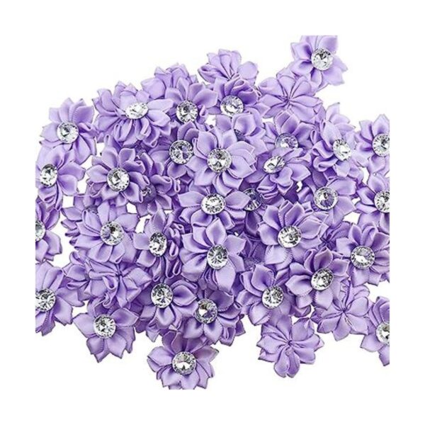 60 lazos de satén para flores flores pequeñas para