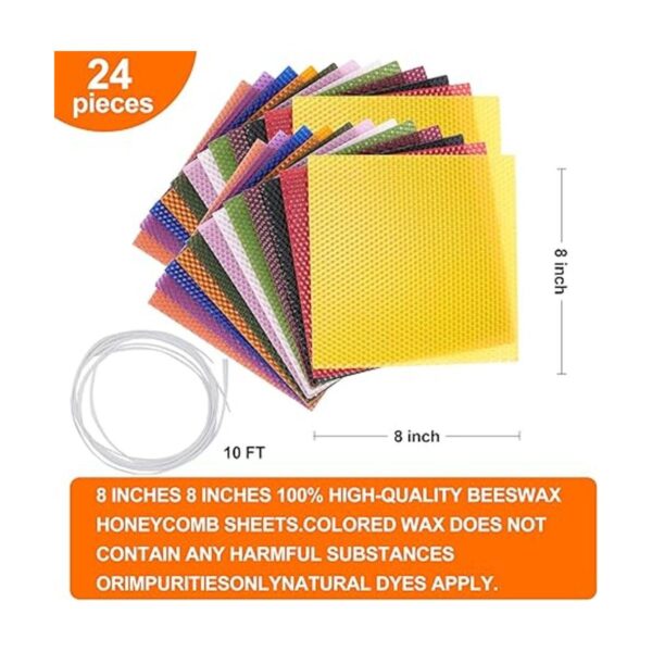 Thleunei Hojas de cera de abeja para hacer velas kit de