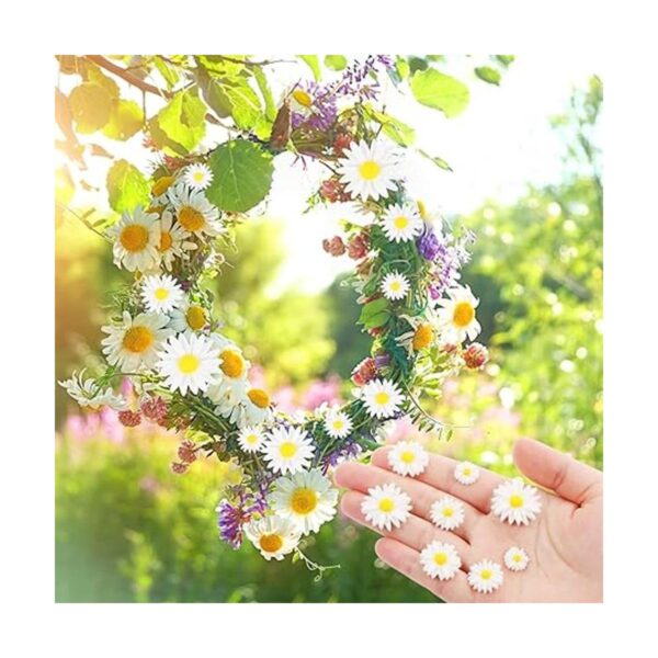 CCOZN 80 piezas de flores de resina con parte trasera