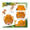 Juego de 12 tazas de animales del zoológico con pajitas y_3