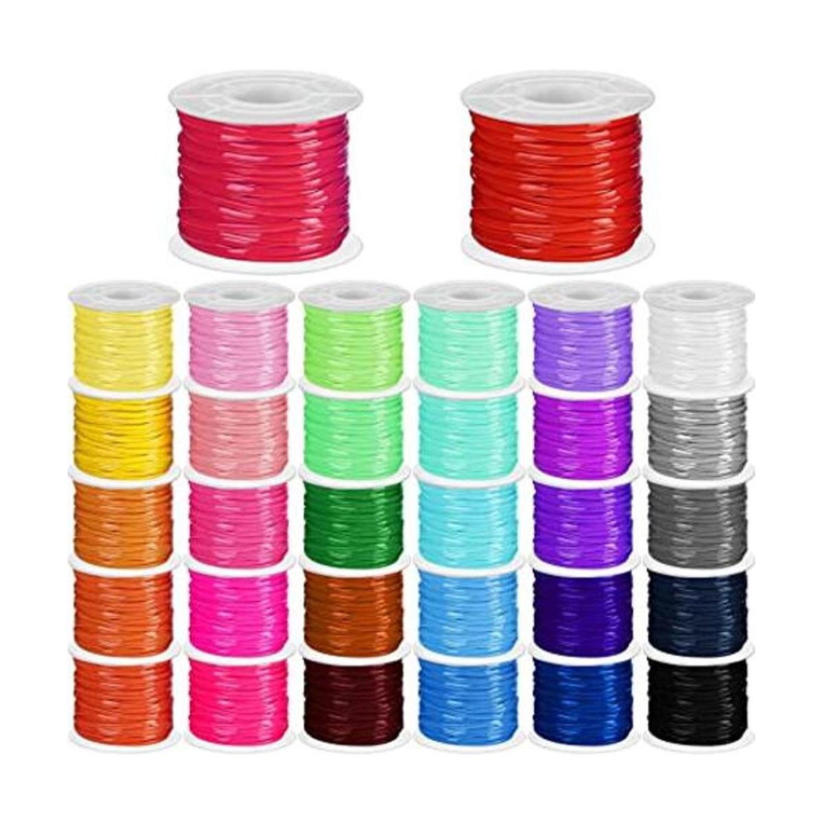 32 rollos de cuerda de cordón de plástico para niños