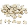 KUMGROT 100 piezas de adorno de madera sin terminar mini_1