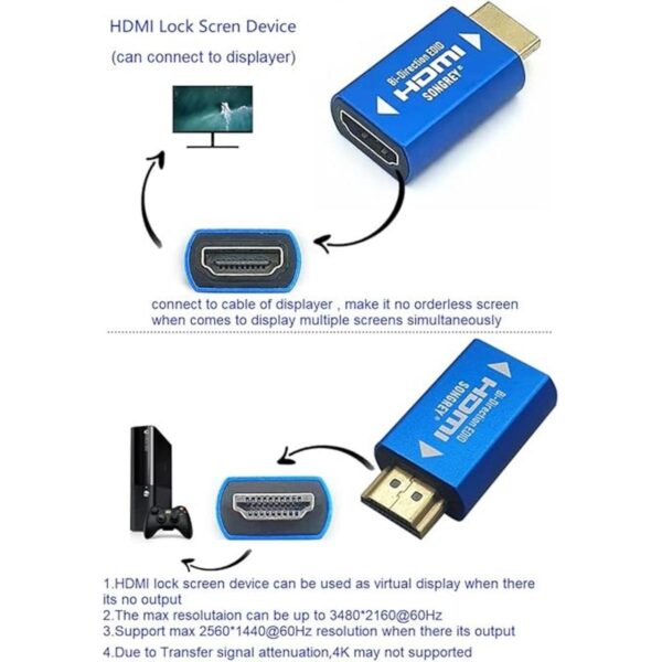 SRhonyra Emulador HDMI EDID Passthrough de 4 generación_3