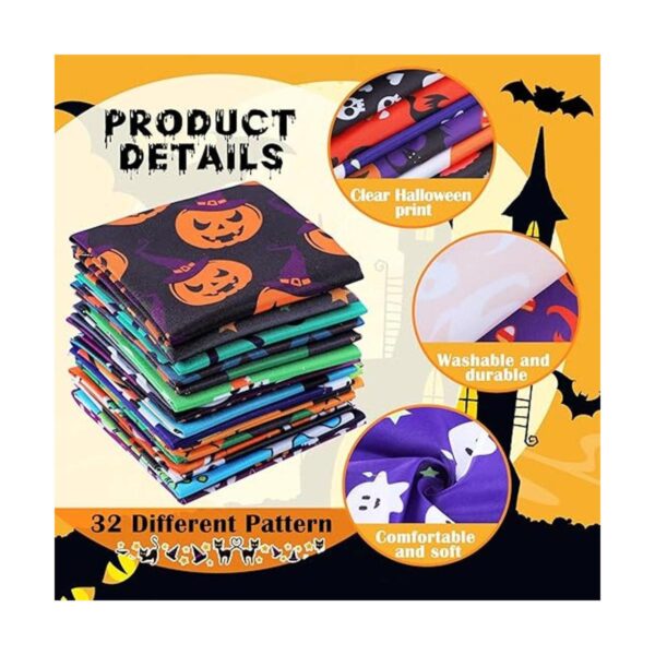 32 piezas de tela de Halloween de 10 x 10 pulgadas tela_3