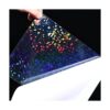 Papel adhesivo holográfico transparente de vidrio roto de_2