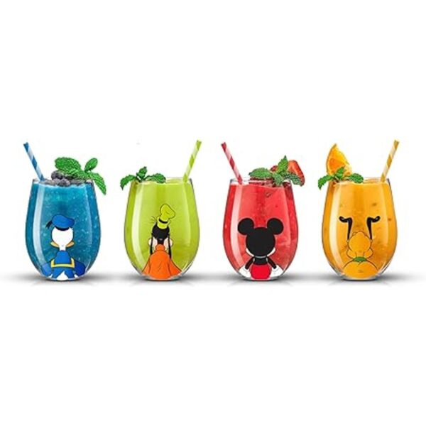 JoyJolt Disney Mickey Mouse Squad Collection Vasos de vino