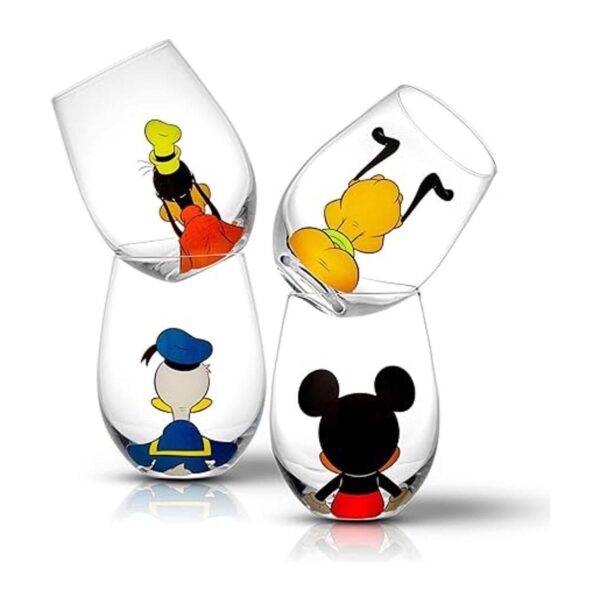 JoyJolt Disney Mickey Mouse Squad Collection Vasos de vino