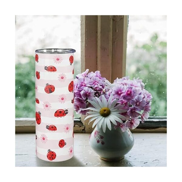 Regalos de mariquita para mujeres y niñas lindo vaso