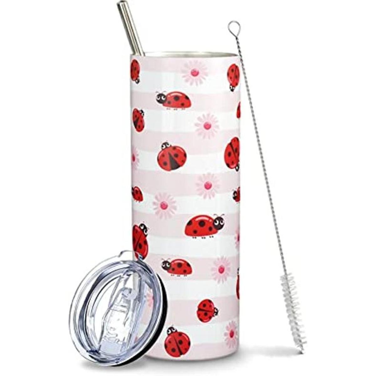 Regalos de mariquita para mujeres y niñas lindo vaso