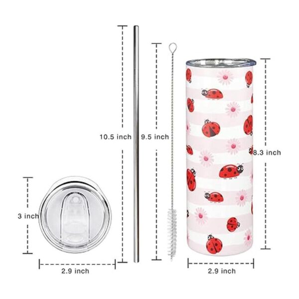 Regalos de mariquita para mujeres y niñas lindo vaso
