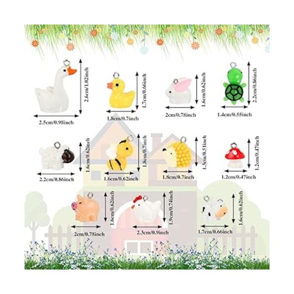 BENOSPACE 44 dijes de resina para animales con forma de