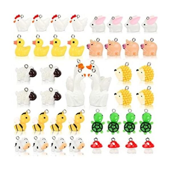 BENOSPACE 44 dijes de resina para animales con forma de