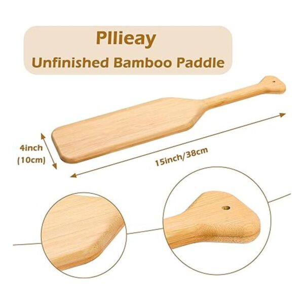 Pllieay Paleta de bambú sin terminar de 15 pulgadas