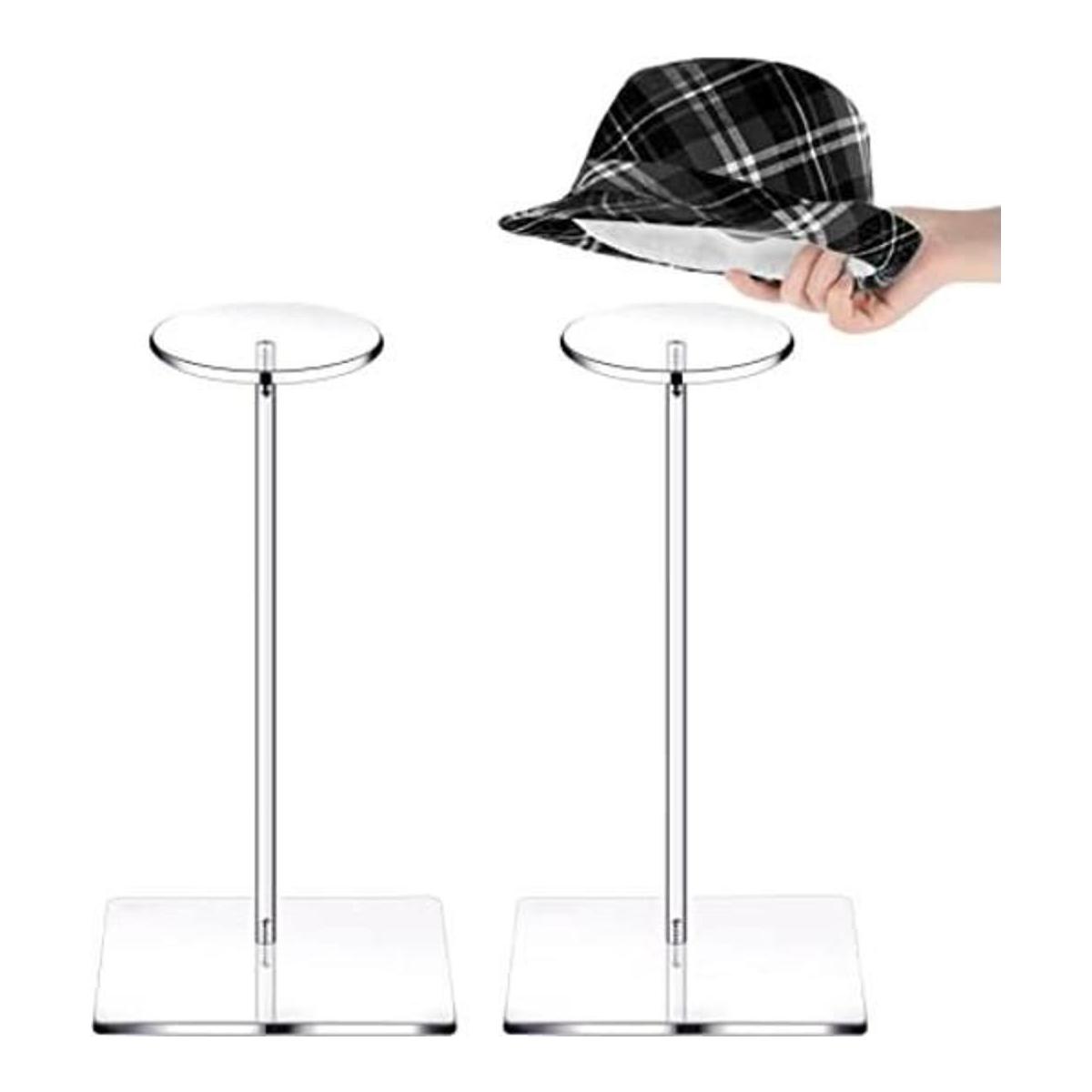 Juego de 2 soportes de acrílico transparente para
