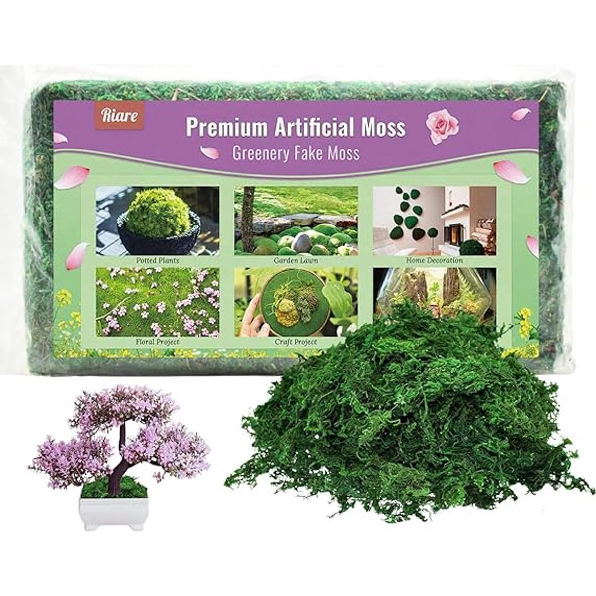 Riare Musgo falso artificial de 21 onzas para plantas