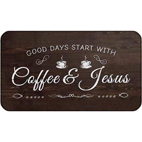 Good Day Start Felpudo decorativo de 17 x 30 pulgadas_1