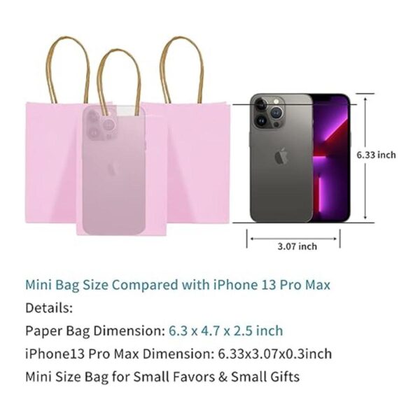 DjinnGlory Paquete de 60 mini bolsas de regalo de papel