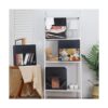 DOMEraax Cubo de almacenamiento de 4 cubos con ventana_4