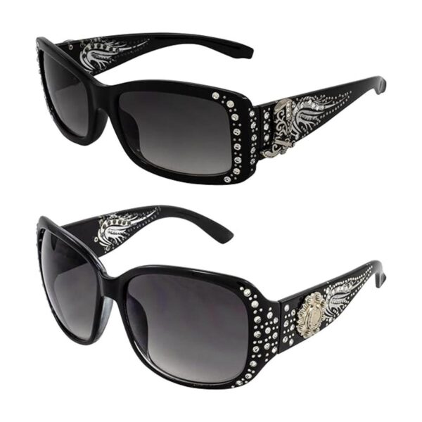Rodeo Queen 2 pares de lentes de sol tachonados para