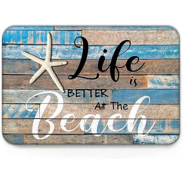 Life is Better at The Beach Tapete de bienvenida para