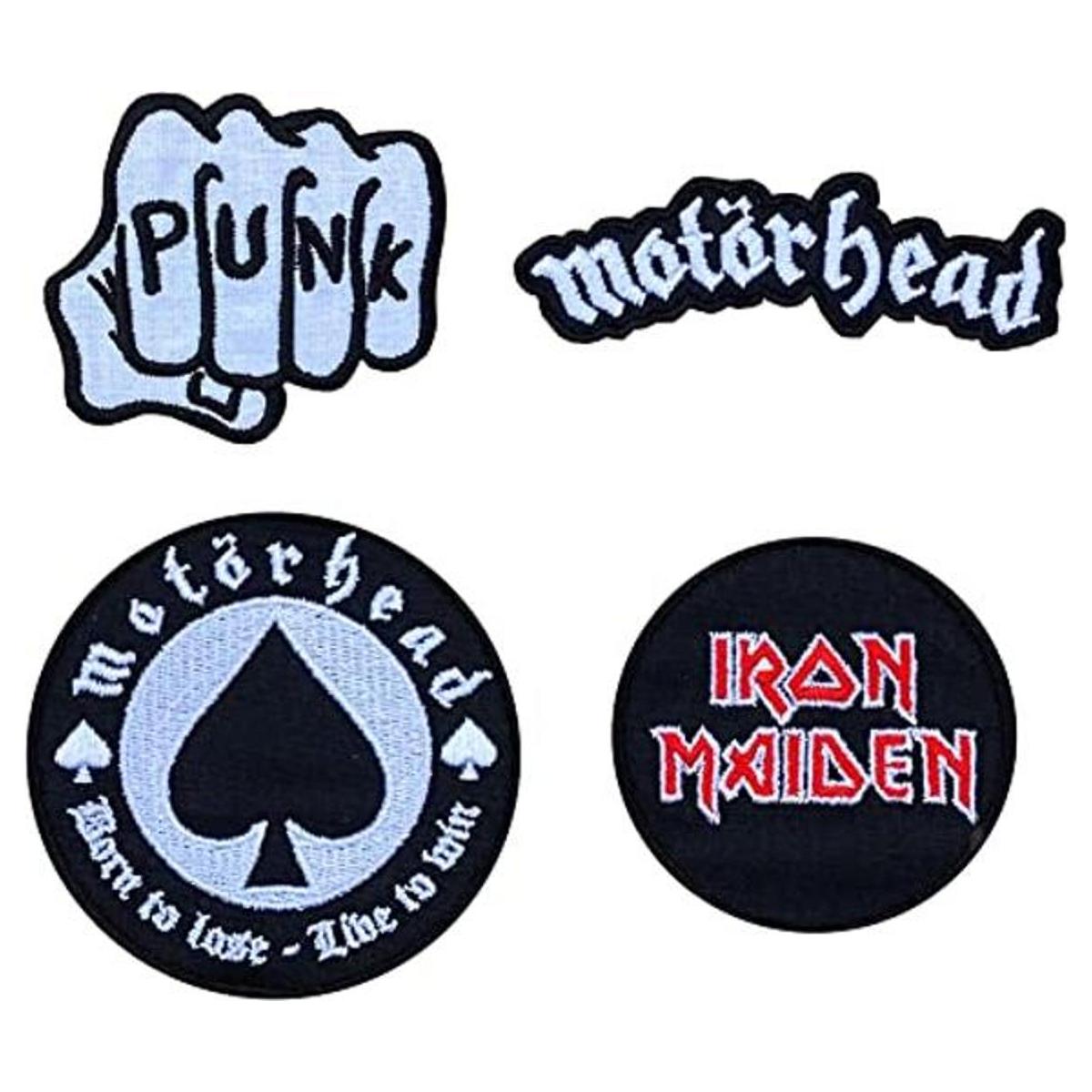 LUXPA Juego de rock 1 bandas de roca punk Punch Parche