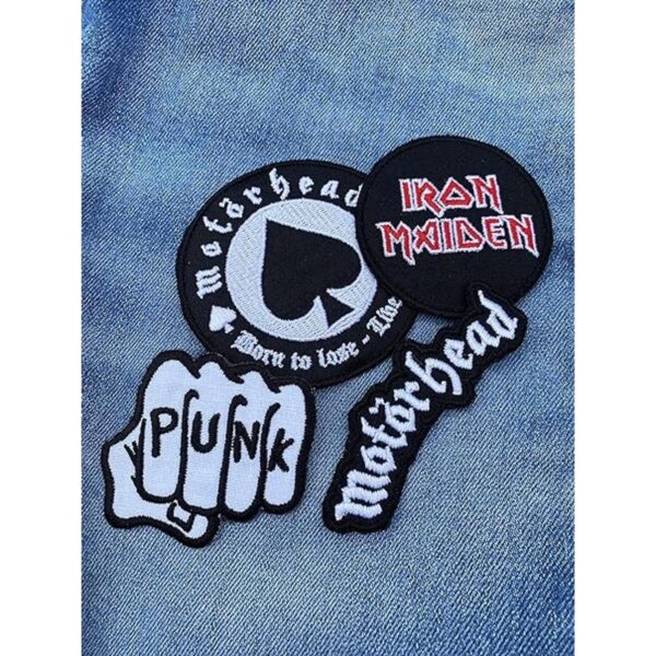 LUXPA Juego de rock 1 bandas de roca punk Punch Parche_4