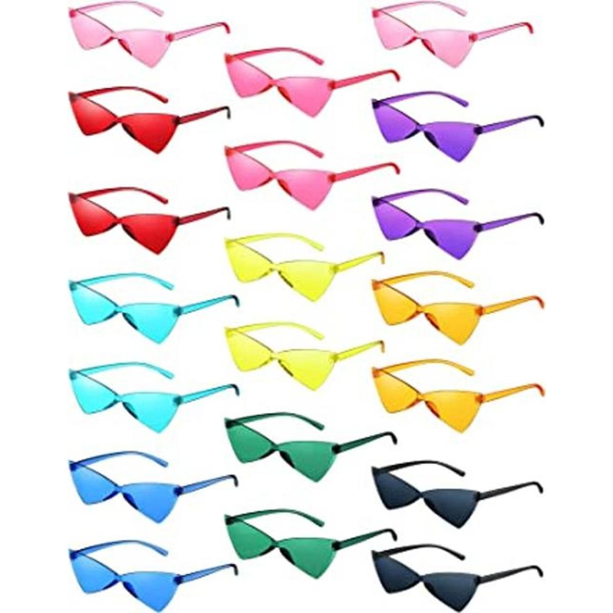 20 pares de lentes de sol triangulares sin montura de
