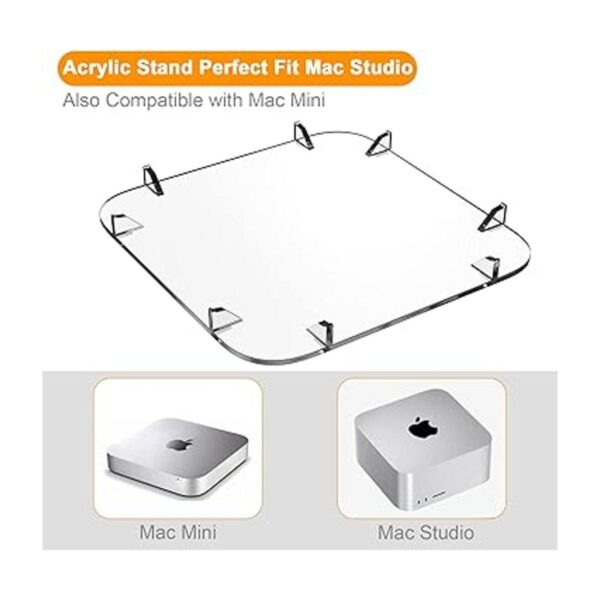 CaSZLUTION Soporte de escritorio acrílico para Mac Studio_3