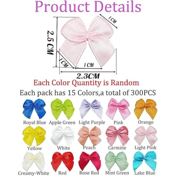 FavoritBow 300 lazos de cinta multicolor pequeños para_2