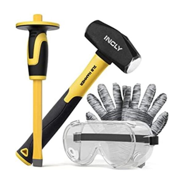 INCLY Juego de 4 piezas de equipo de geología martillo de