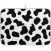 Cow Spots Tapete de secado de platos en blanco y negro de_1