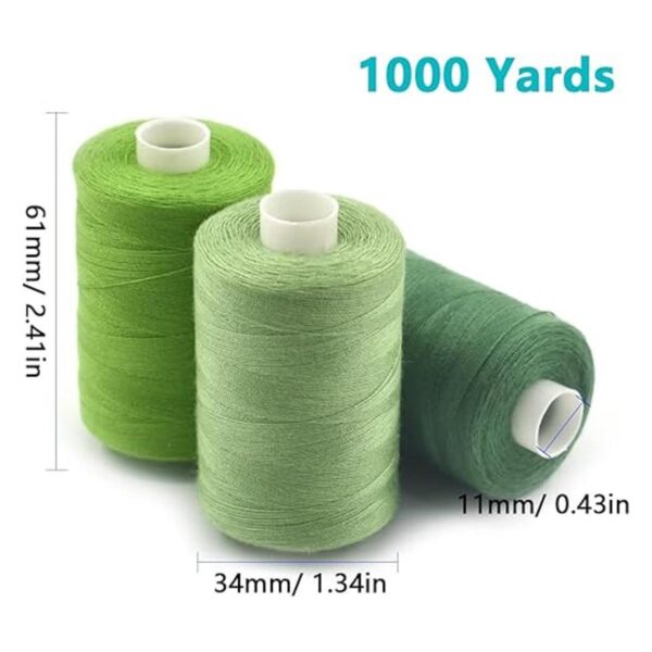Hilo de coser de 10 colores uso industrial 1000 yardas