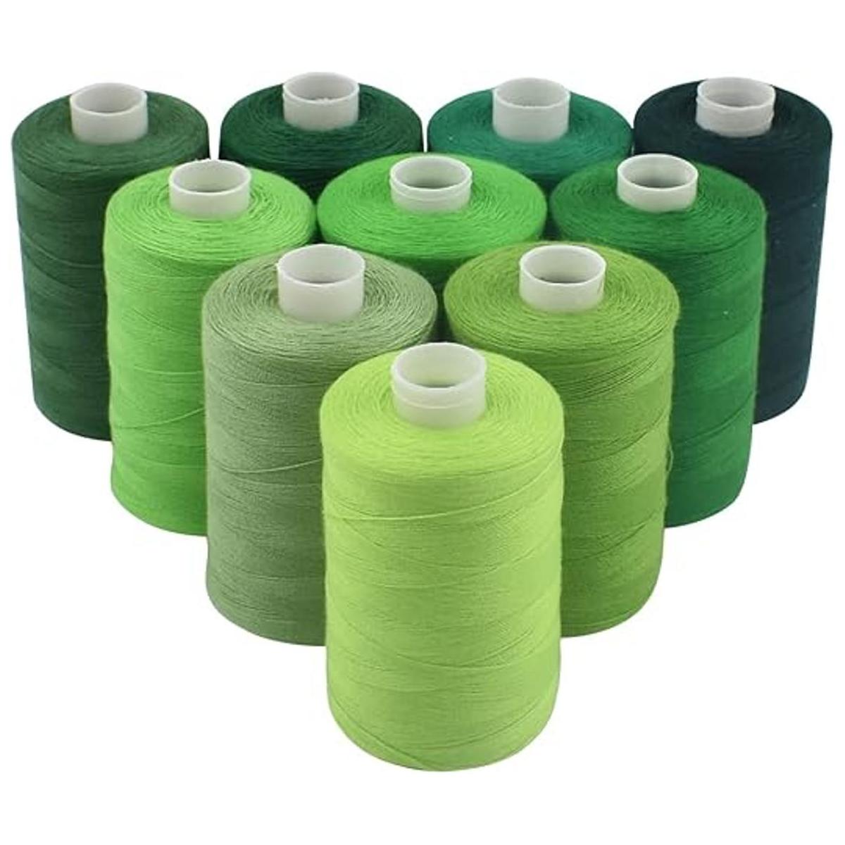 Hilo de coser de 10 colores uso industrial 1000 yardas
