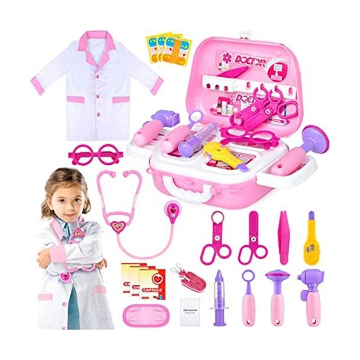 Kit médico para niños kit de médicos rosados para niños